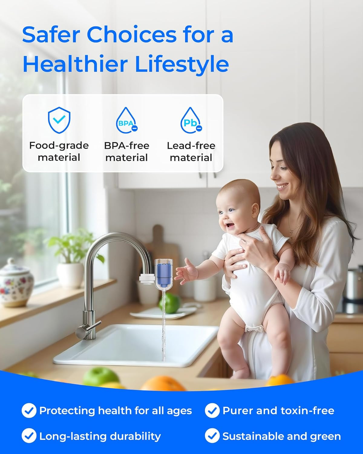 C08A Faucet Water Filter, Compatible with All PUR® plus Water Filter, PUR® plus