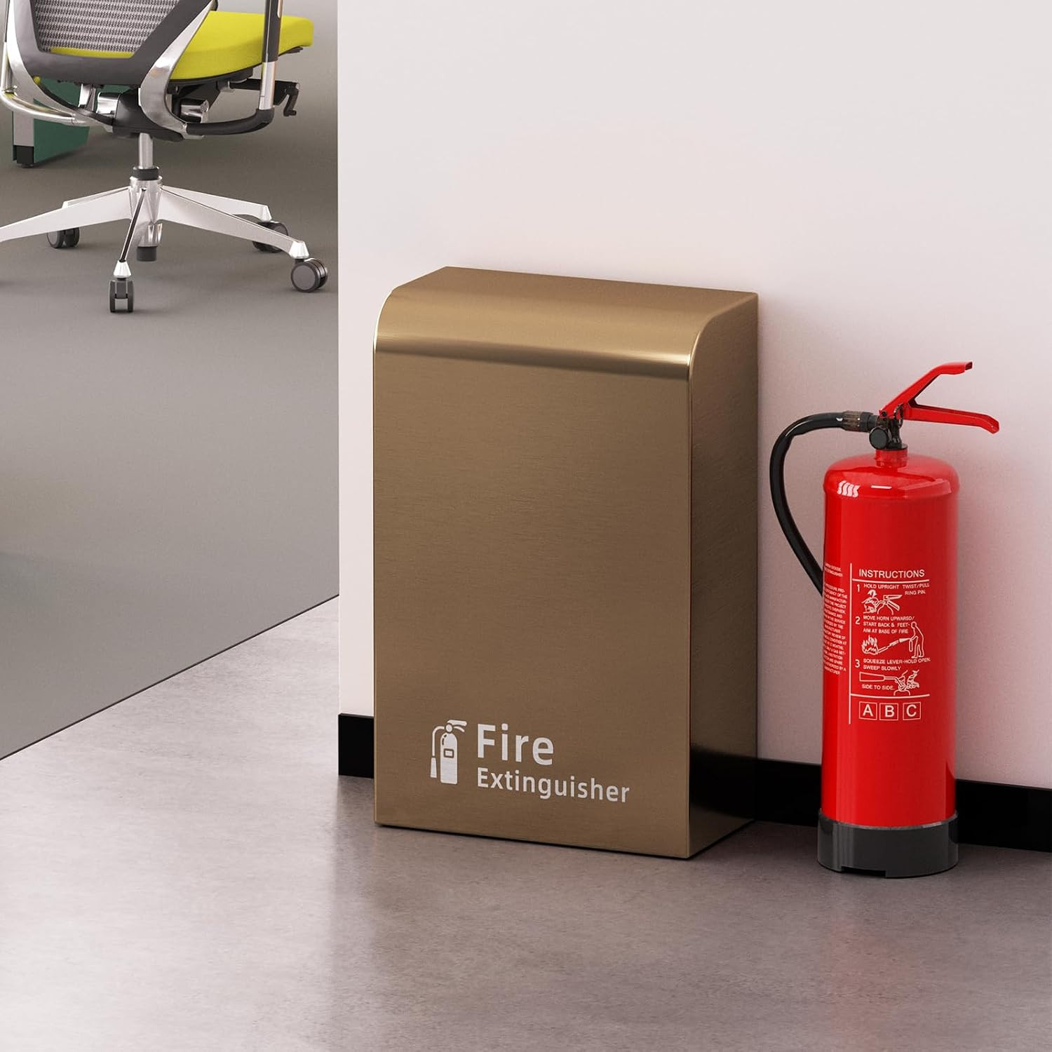 Fire Extinguisher Stainless Steel Cabinet Floor Standing (Rose) | Fire Extinguis