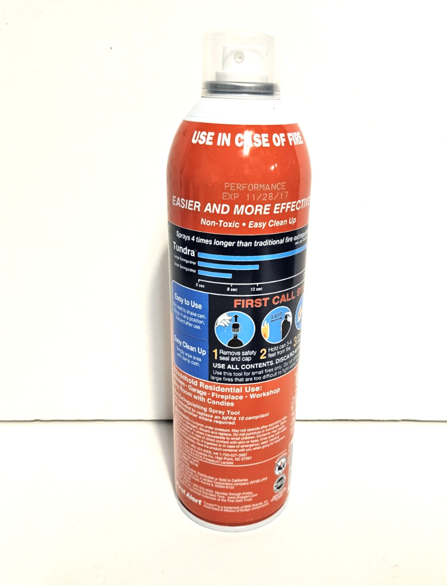 First Alert Tundra Fire Extinguisher EZ Fire Spray Aerosol 14 fl oz