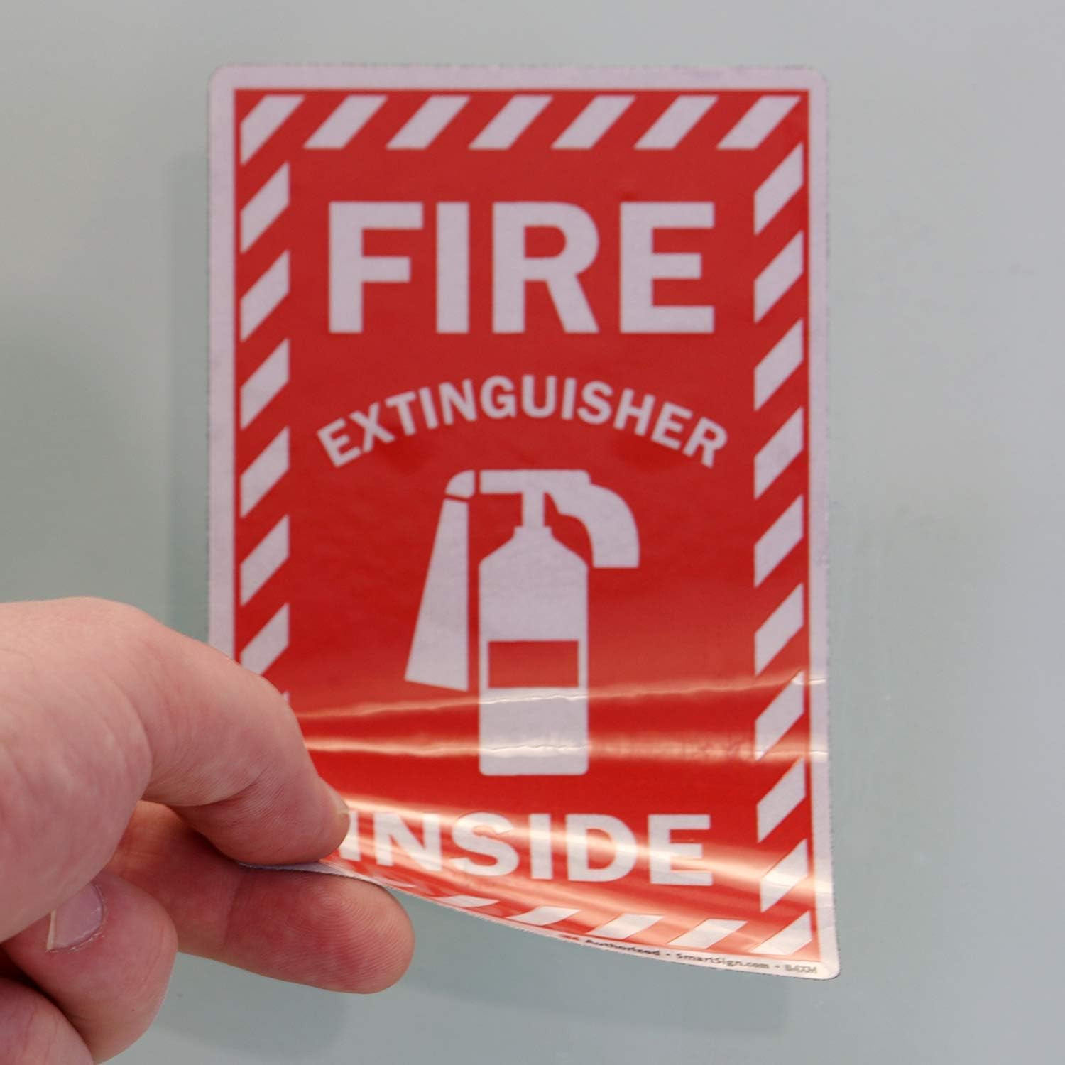 Fire Extinguisher inside Label | 4″ X 6″ Engineer Grade Reflective, Pack of 3, M
