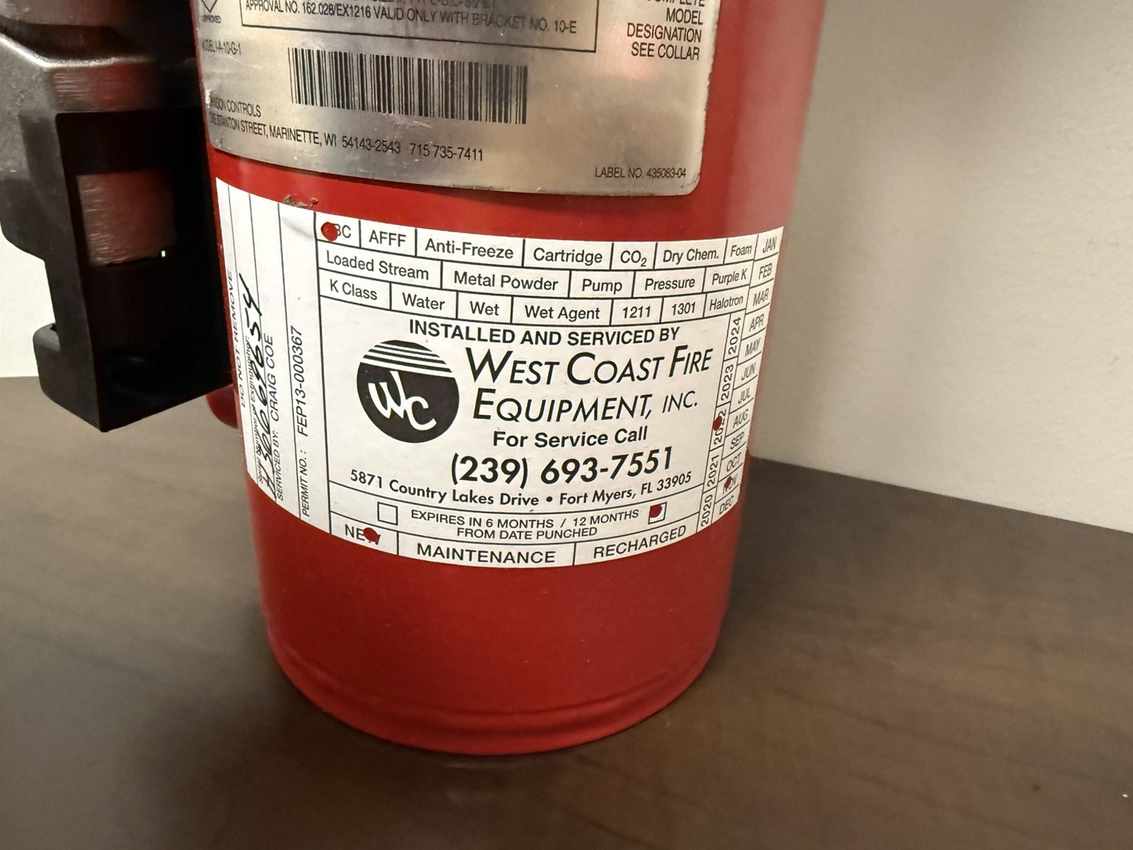 Ansul I-A-10-G-1 Red Line 10 lb ABC Fire Extinguisher 435082