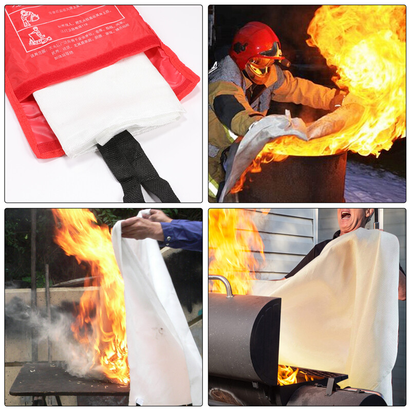 LARGE FIRE BLANKET Fiberglass Emergency Home Retardant Prepared 1m² Cover