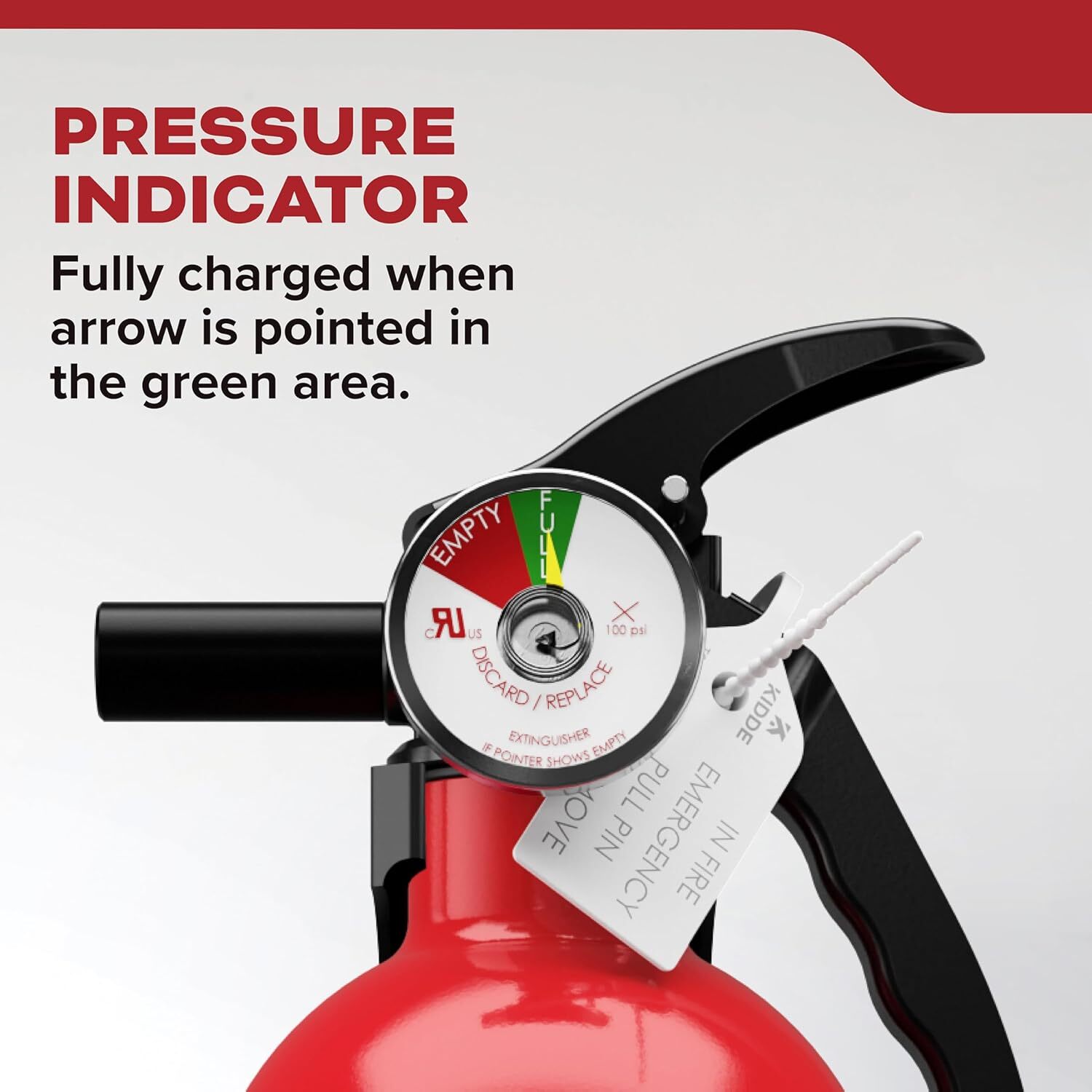 Home Fire Extinguisher 1-A:10-B:C, Dry Chemical, 2 Pack with Mounting Bracket