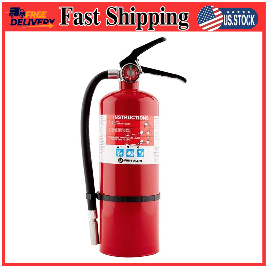 First Alert HOME2PRO Fire Extinguisher – Rechargeable, 2-A:10-B:C, UL Rated, Red