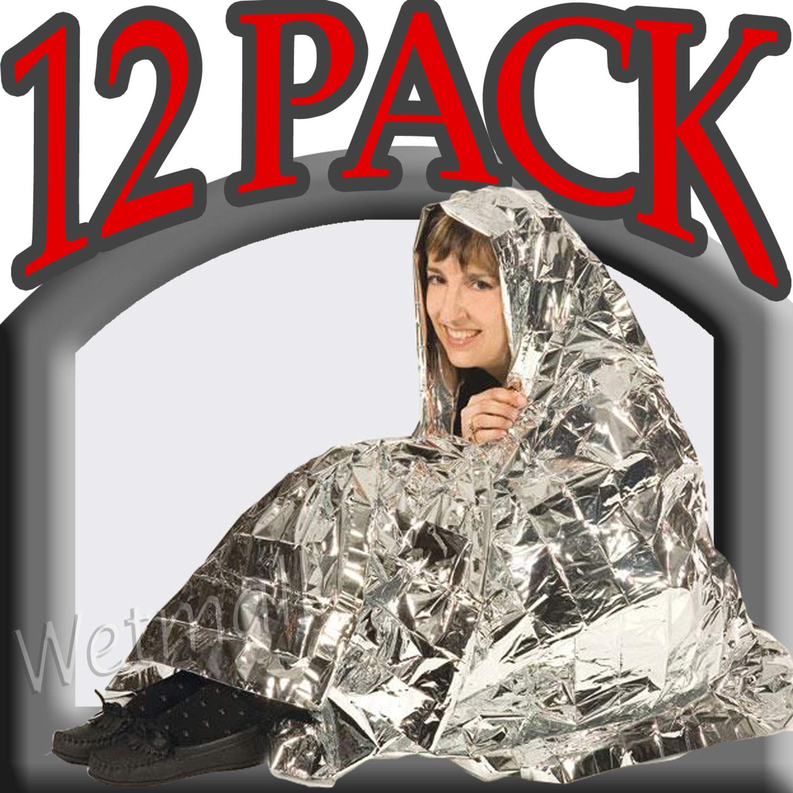 Emergency Mylar Blanket 52″ x 84″ – Pack of 12 Blankets