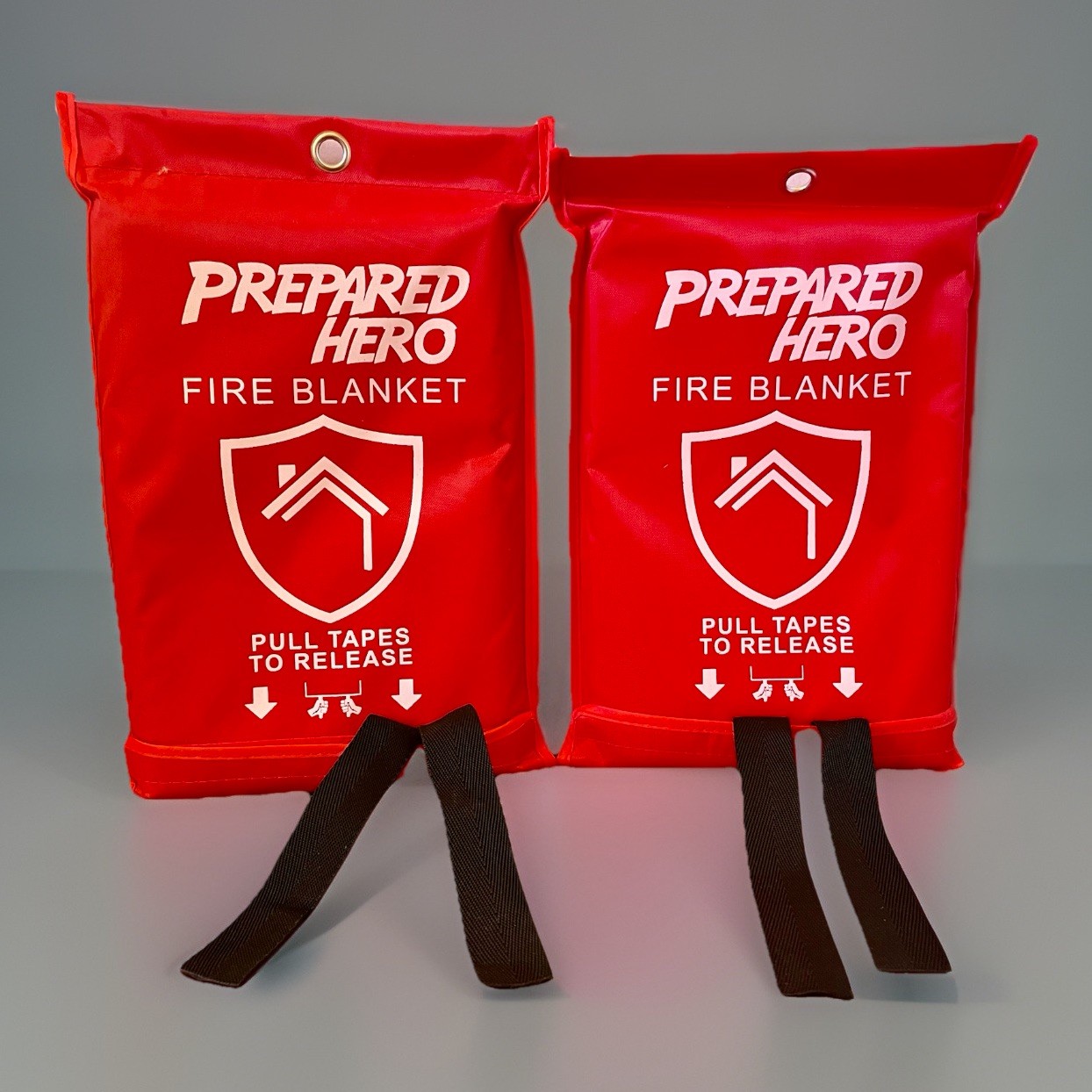 PREPARED HERO Fire Blanket 39″×39″ Fiberglass Home Emergency Safety (2 Pack) NEW