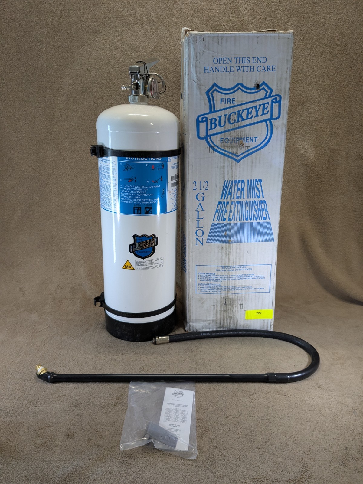 Buckeye 51000 Fire Extinguisher 2A:C Water Mist 2.5 Lb
