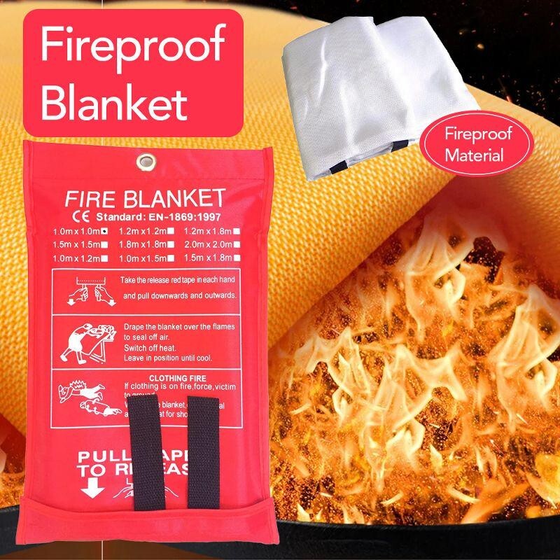 Premium Fireproof Emergency Blanket Flame Retardant, Heat Resistant, Durable Ess