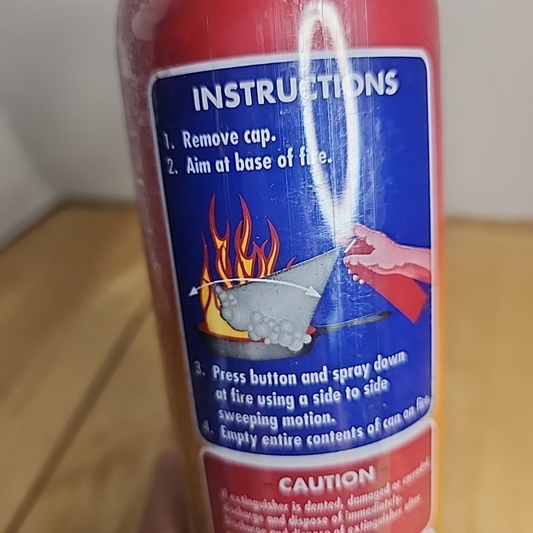 Fire 1st Defense Fire Extinguisher, 2010, Sealed, Class A&B, 16 Fl Oz Expired
