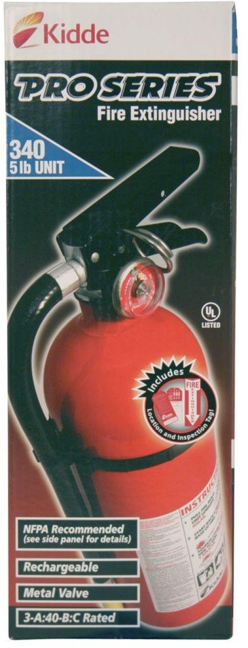 Fire Extinguisher Dry Powder Pressure Gauge Rechargeable Multi Use Wall Hanger