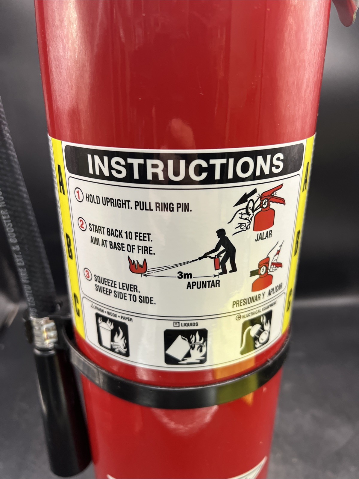 Amerex B456, 10lb ABC Dry Chemical Extinguisher, Aluminum Valve