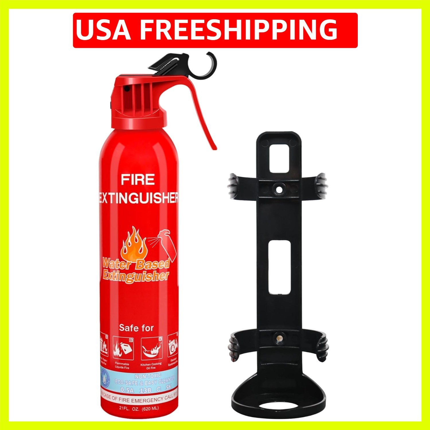Fire Extinguishers for Home with Mount, 1 Pack Upgraded 8-in-1 Portable Fire …