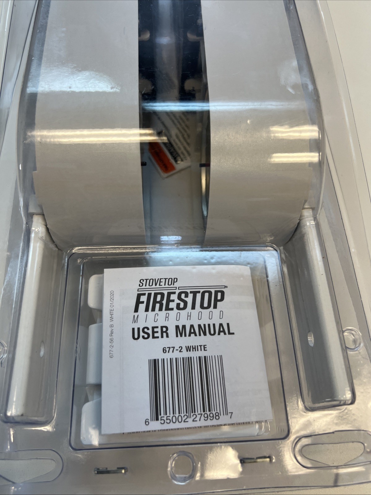 StoveTop FireStop Microhood 677-2 White Automatic Fire Extinguisher New Sealed