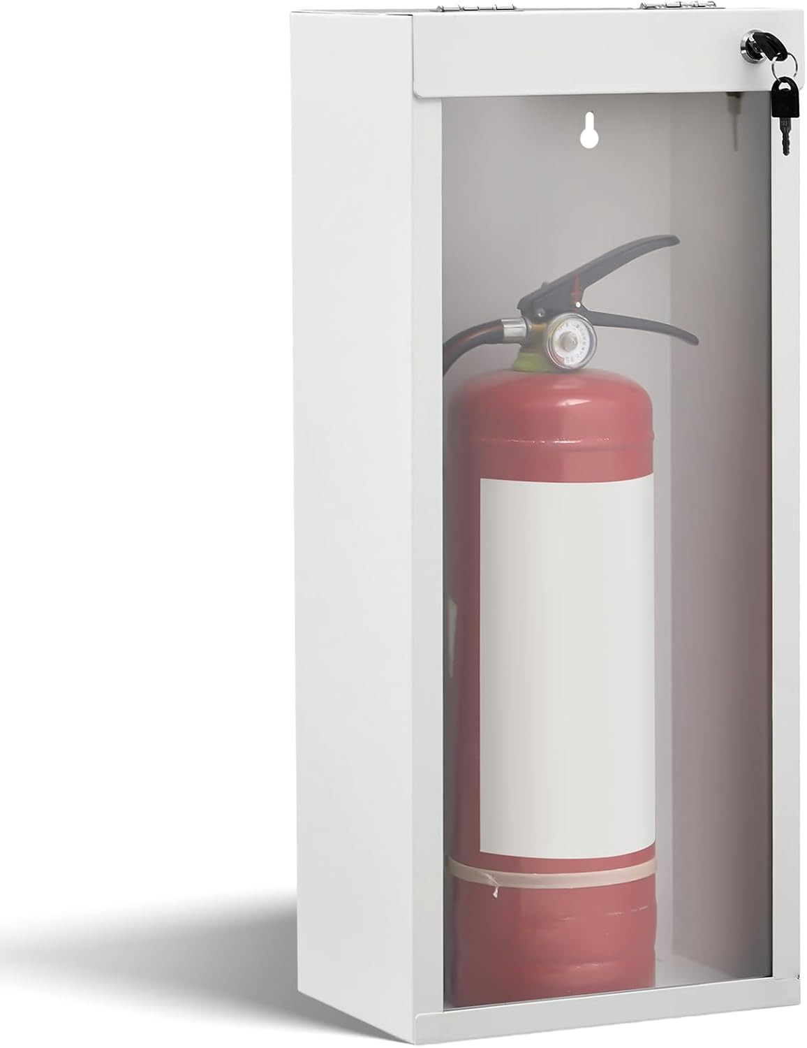 1 Pcs White Fire Extinguisher Cabinet Wall & Surface Mount 24-3/4″ H X 10-1/4″ W