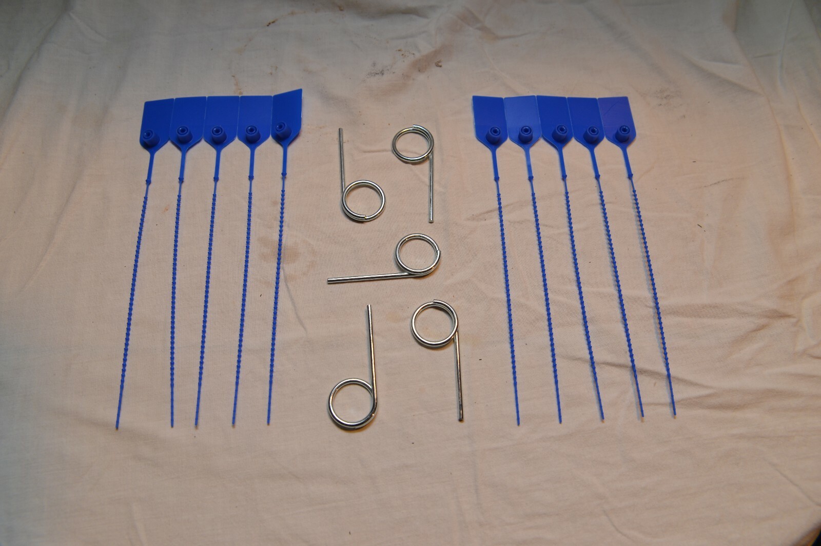 🎯 10 BLUE FIRE EXTINGUISHER TAMPER FLAG SEALS & 5 SAFETY PULL PINS