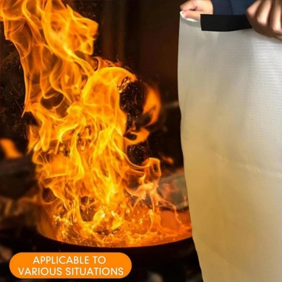 8 PACK FIRE BLANKET Fiberglass Hero 39”x39” Emergency Home Retardant Prepared