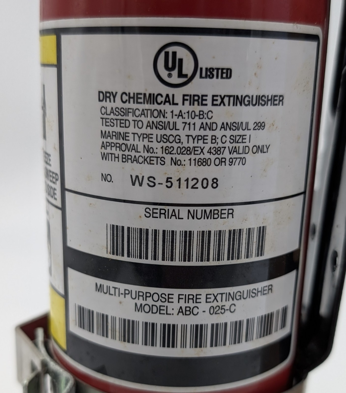 Flag Fire Multipurpose Dry Chemical Hand Held Fire Extinguisher Made In USA