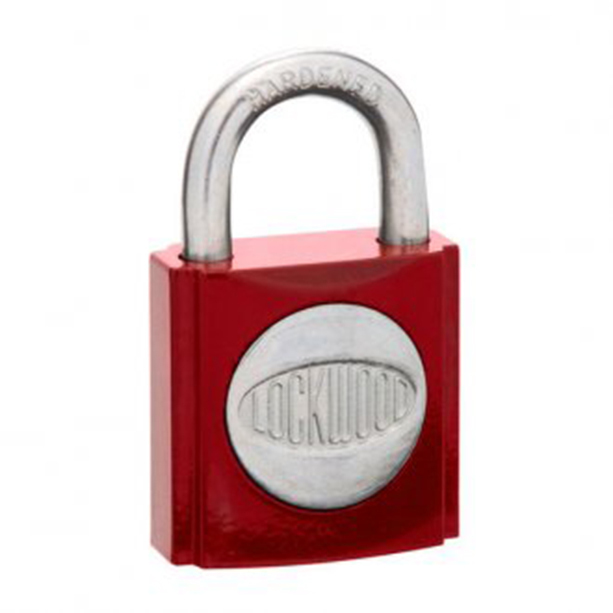 LOCKWOOD Fire Department x1 Lock – Red Fire Brigade Padlock – !!!!