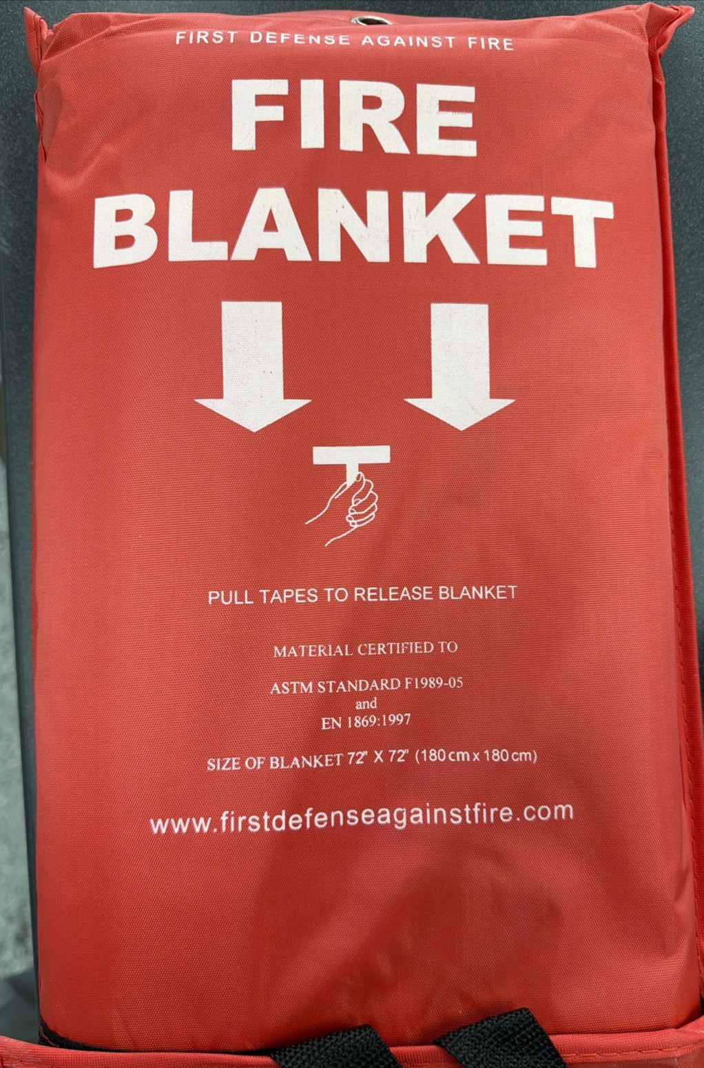 Fire blanket X-large flame-resistant fabric 72 x 72″ Unfolded Woven Fibreglass