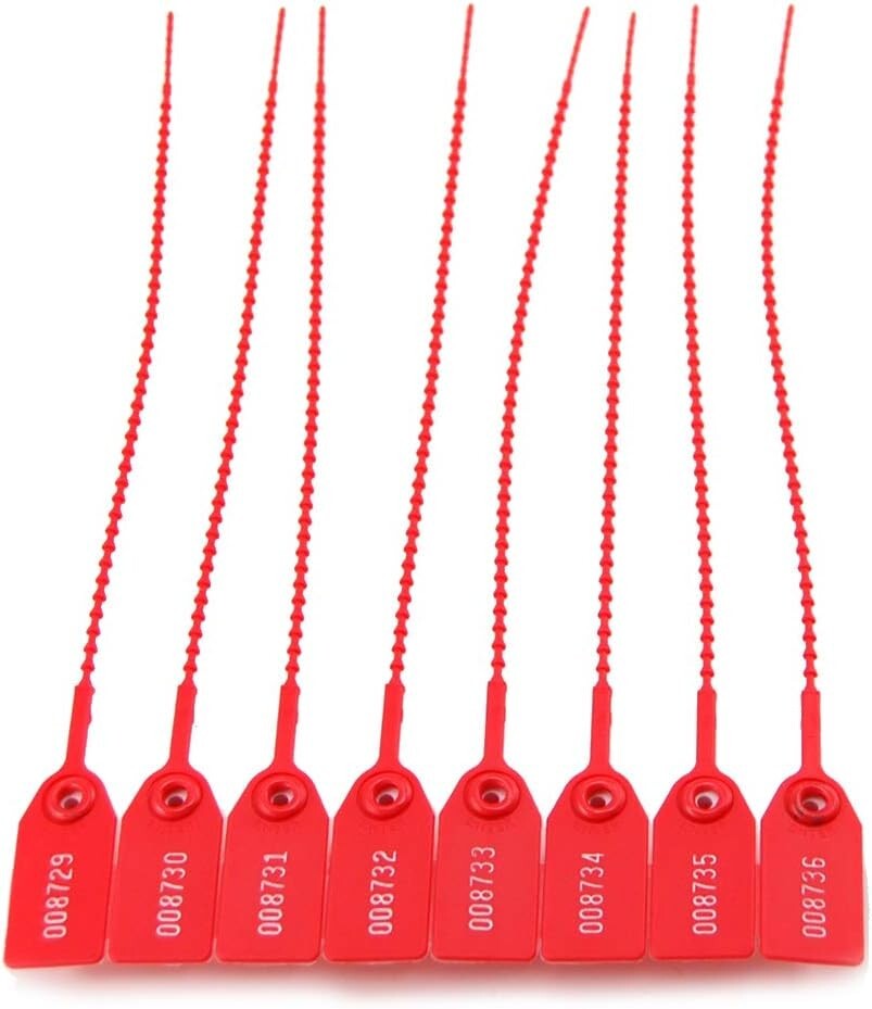 Self-Locking Red Tamper Seals 250mm – Versatile Security Tags Pack of 1000