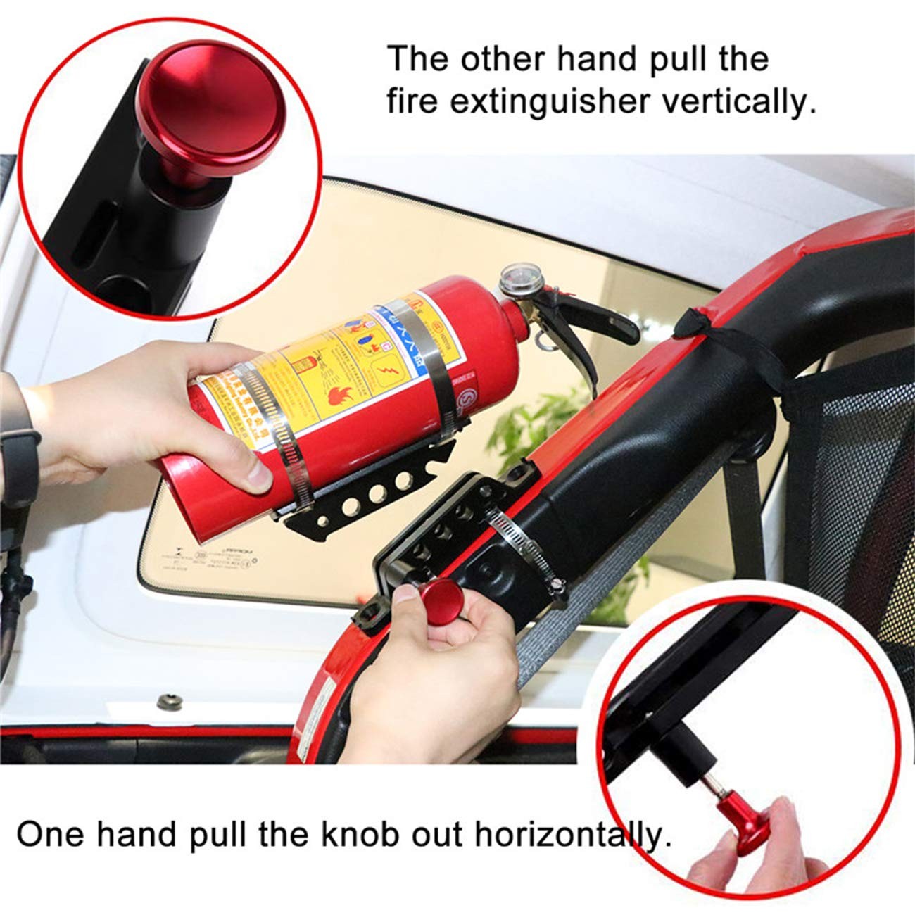 Universal Quick Release Roll Bar Fire Extinguisher Mount Holder Mount Compatible