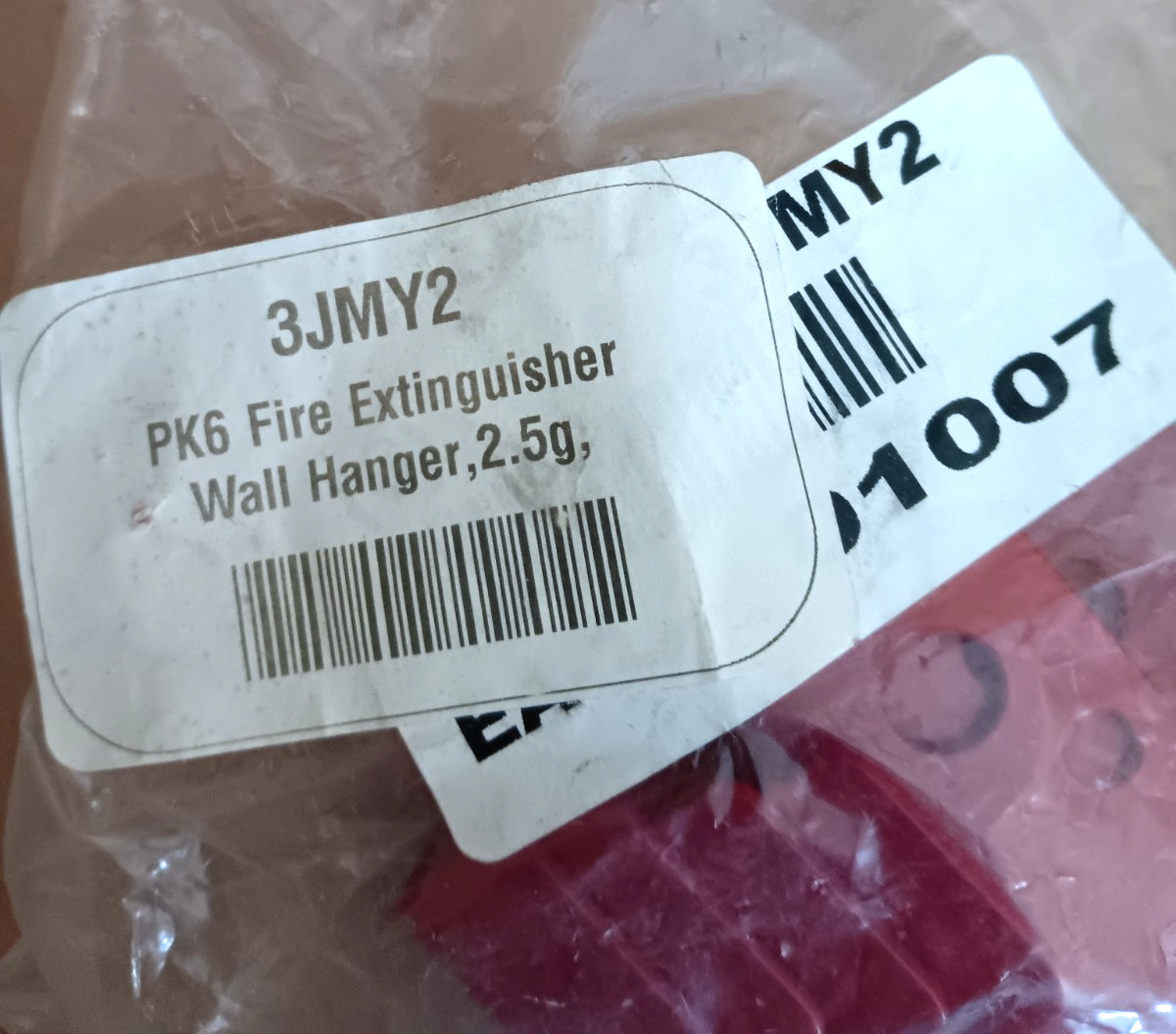 3JMY2 Pack Of 6 2.5 g Wall Mount Extinguisher Brackets Red Lot Of 3