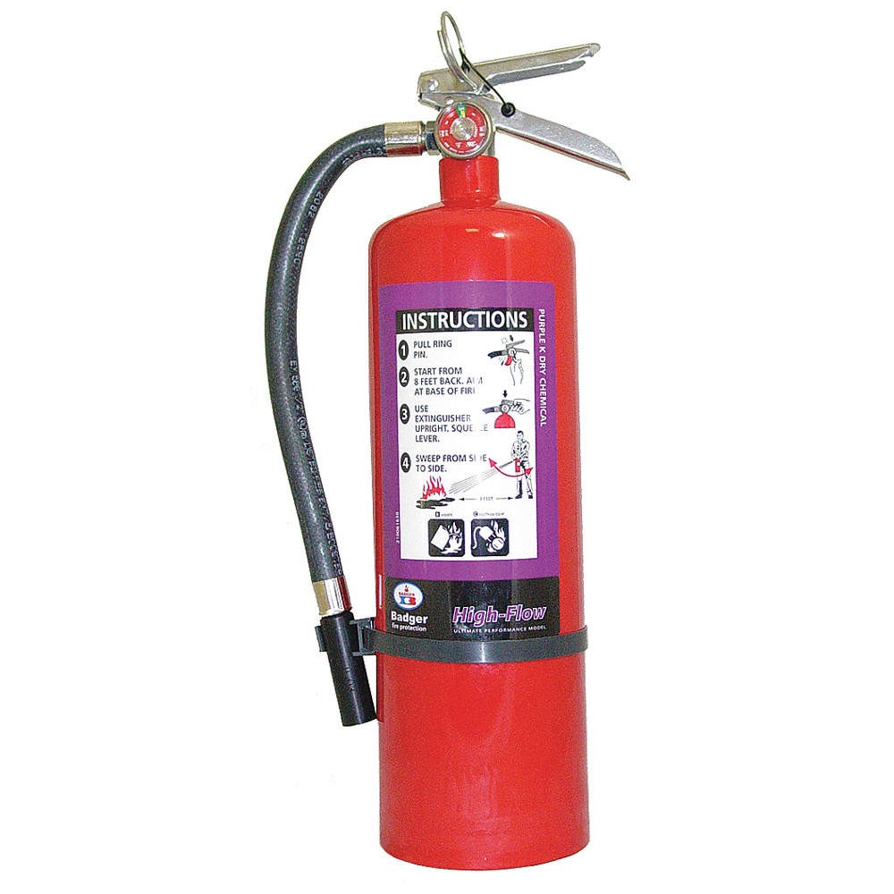 BADGER B-10-P-HF Fire Extinguisher,Steel,Red,BC 20JK27