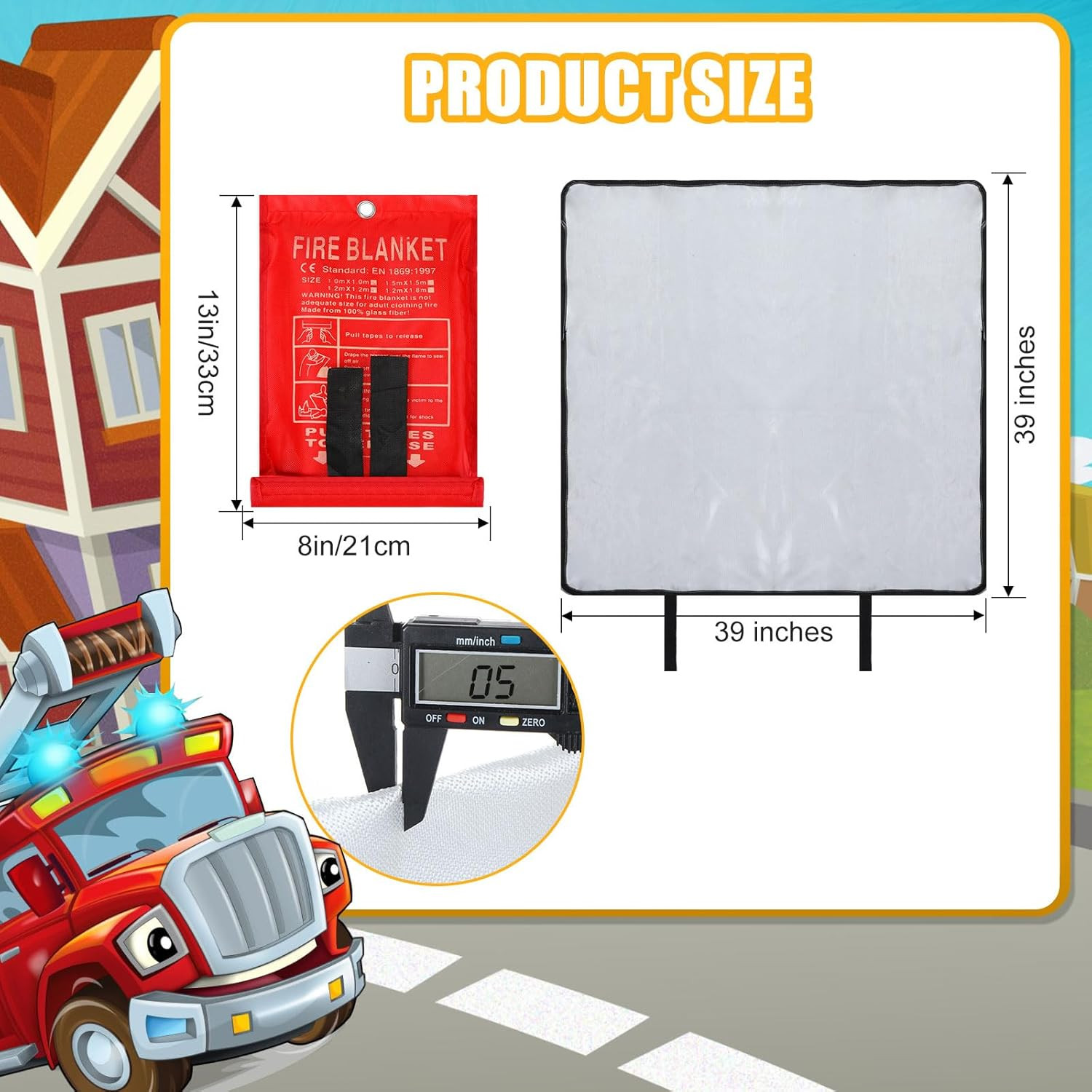 50 Pack Fire Blanket for Home and Kitchen Bulk 39 X 39 Inch Emergency Fire Blank