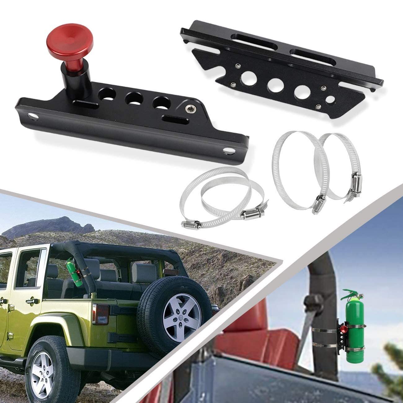 Universal Quick Release Roll Bar Fire Extinguisher Mount bracket Ranger Can …