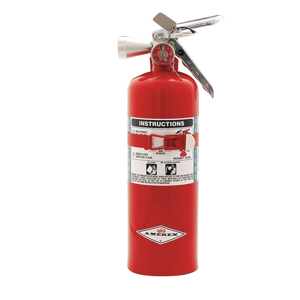 AMEREX B386T Fire Extinguisher,Steel,Red,BC 3YWK7