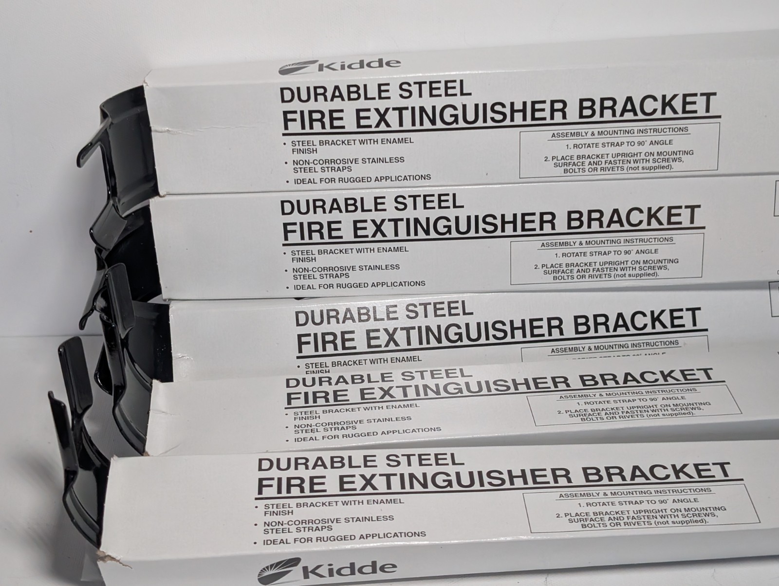 Kidde Fire Extinguisher Bracket Lot of 5 Durable Steel Mounting Brackets New