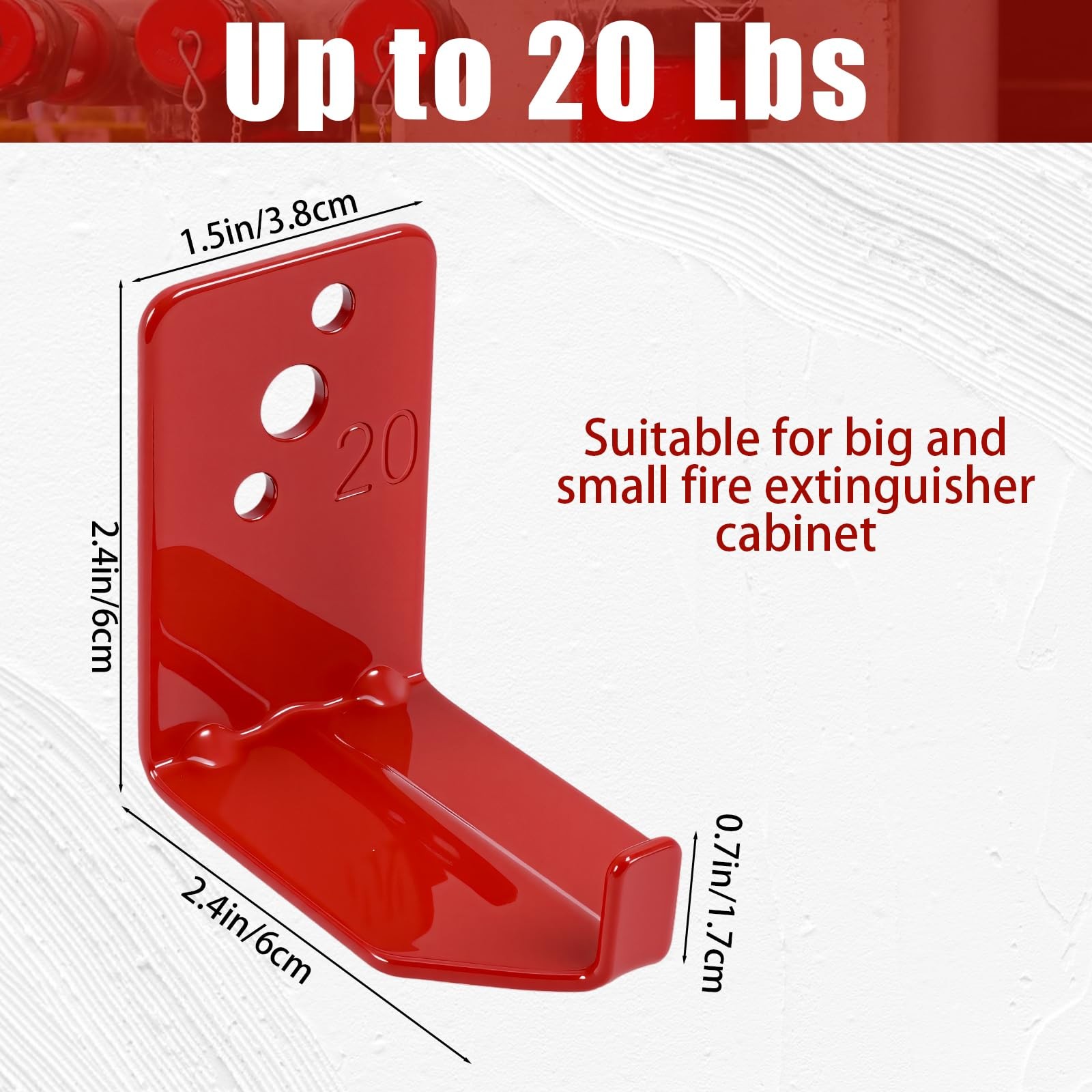 20 PCS Universal Fire Extinguisher Mount Bracket Wall Hook Fits 540 Lb