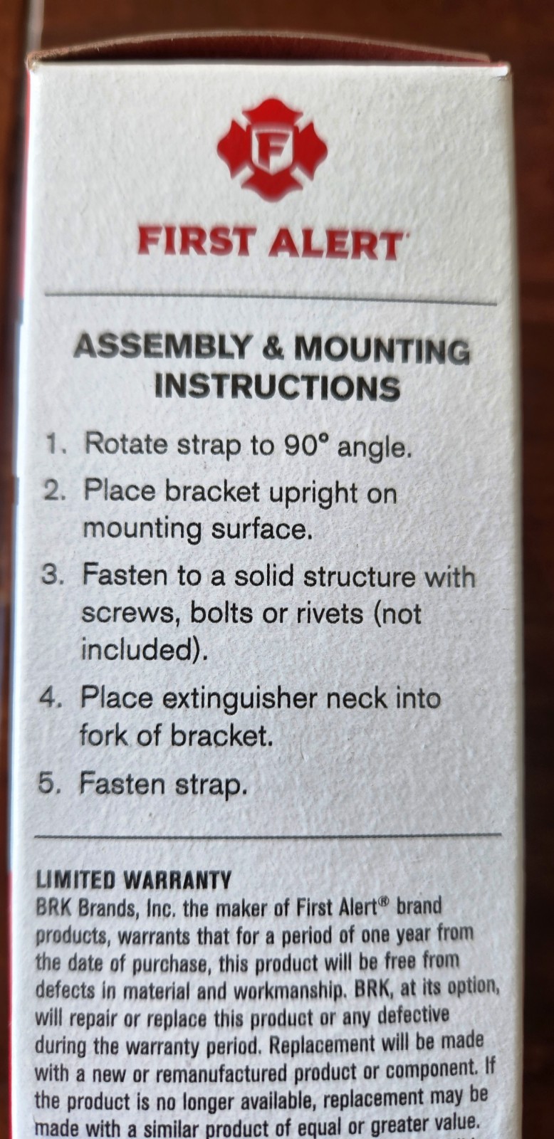 First Alert Heavy Duty Fire Extinguisher Mounting Bracket BRACKET2 2 fits HOME1