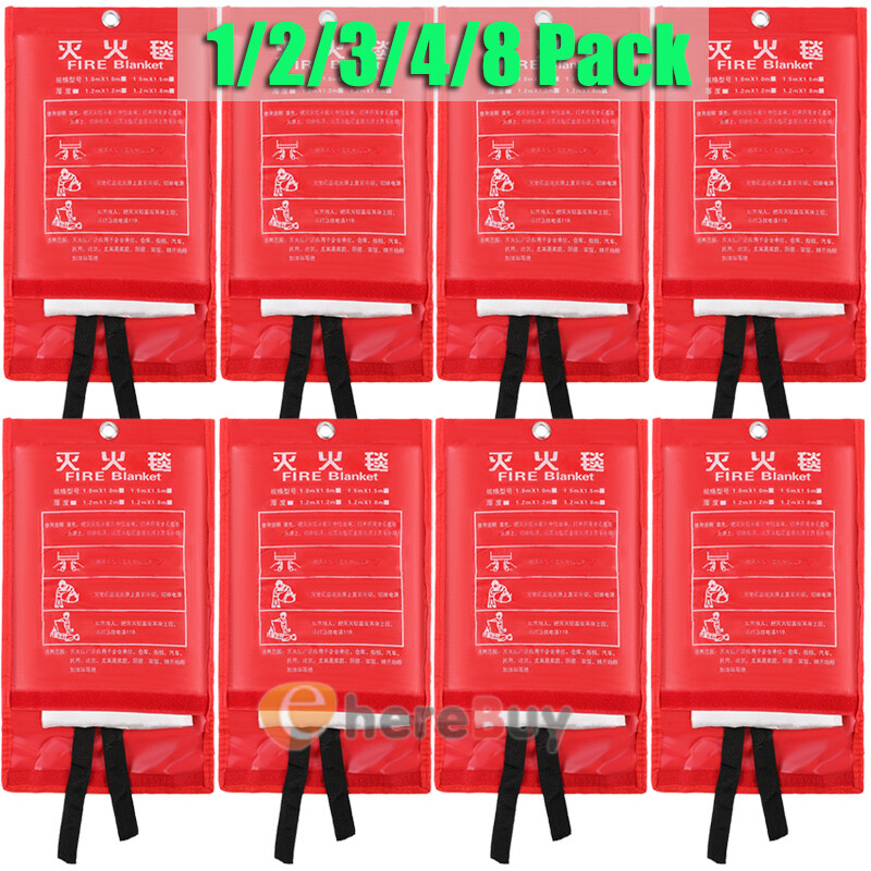 59″x59″ Fire Blanket Fireproof For Home Kitchen Office Caravan Emergency Safety