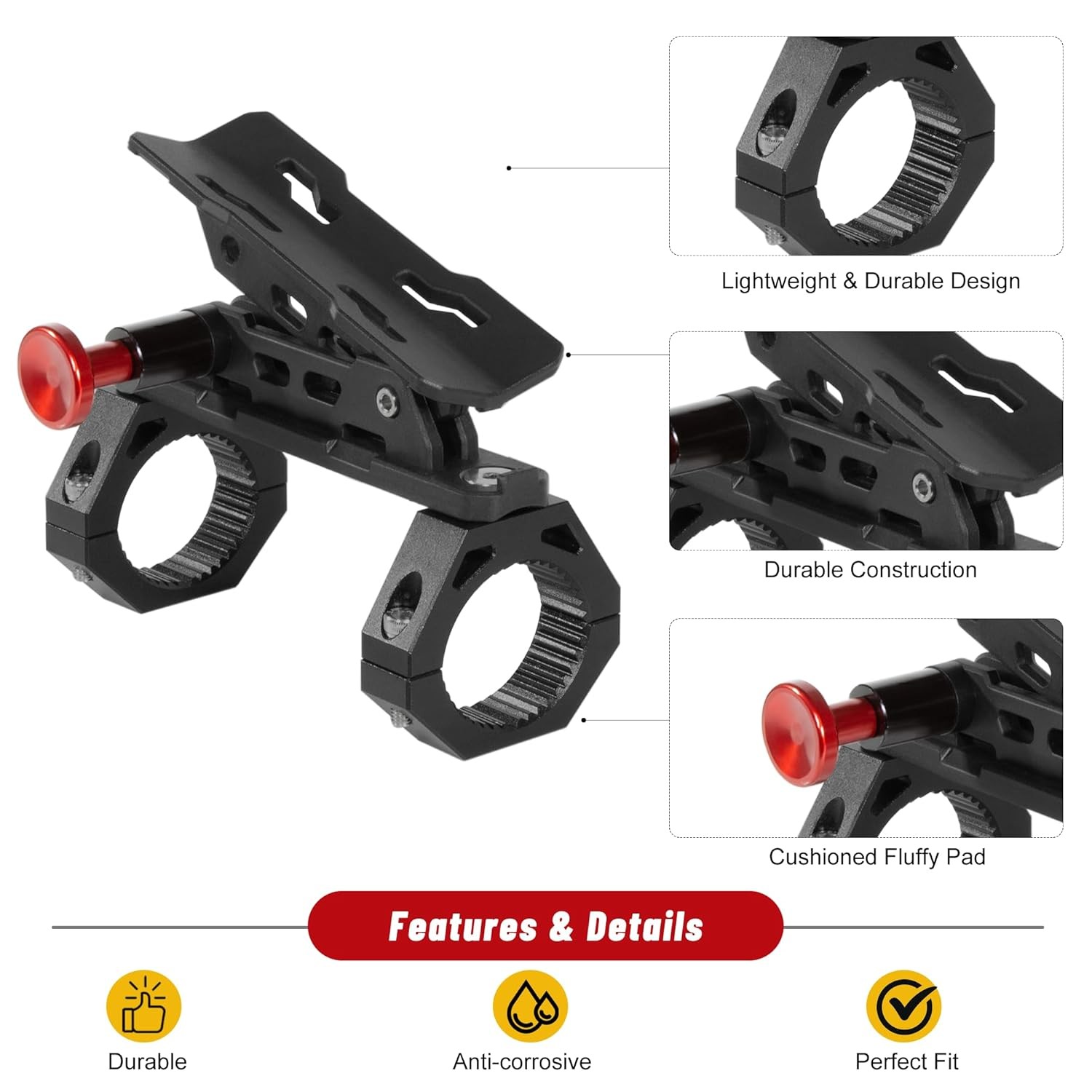 UTV Fire Extinguisher Mount Kit Quick Release Roll Bar Holder 1.75-2 UTV SXS