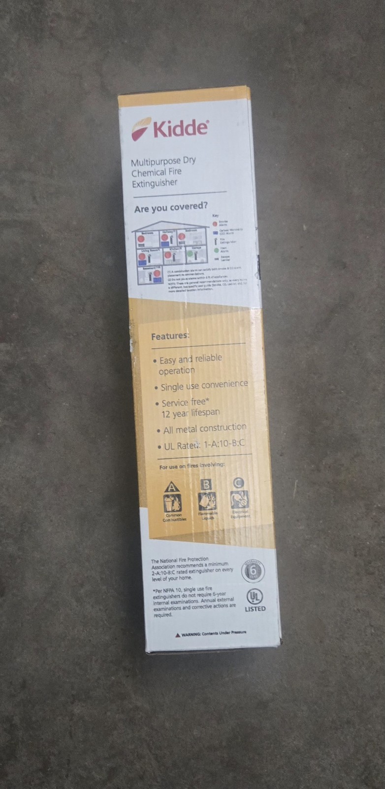 1 Kidde Home Fire Extinguishers FA110G, Multi-Purpose ABC Extinguishers