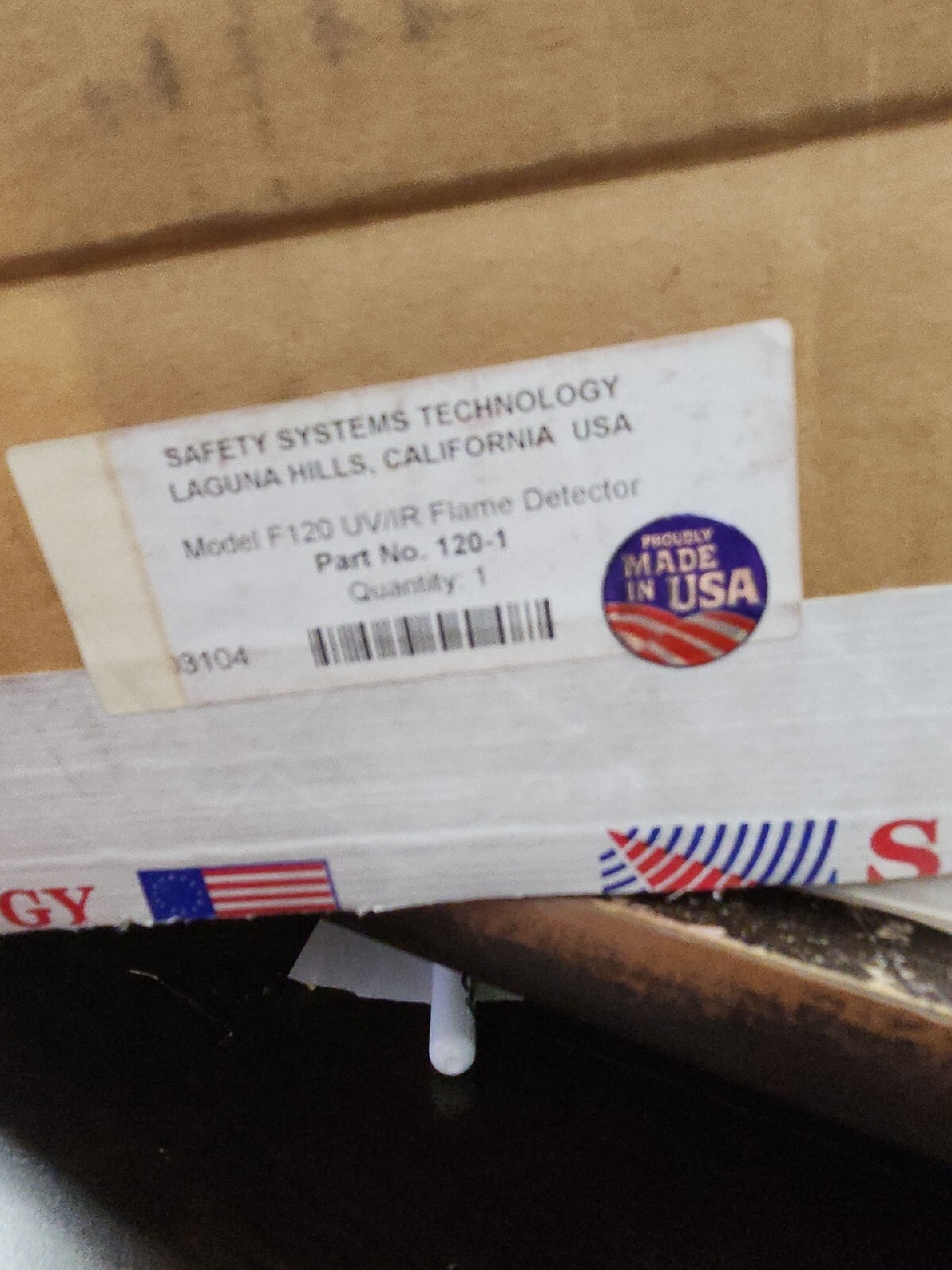 FLAME DETECTOR Safety Systems Tech Model F120uv/ir Part No. 120-1