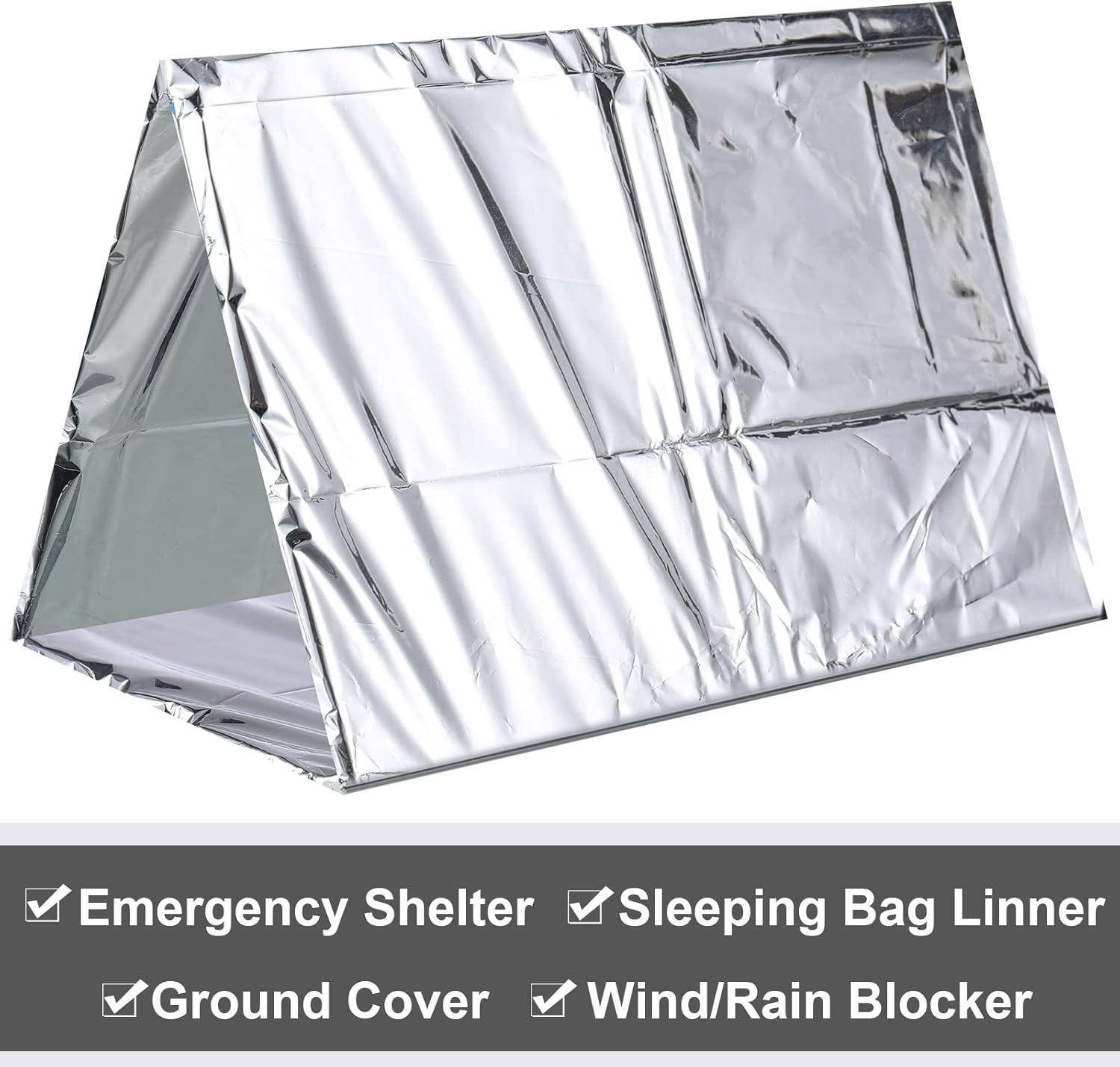 50 Pieces Emergency Thermal Blanket Bulk 83 X 63 Gigantic Foil Space Blanket Sur