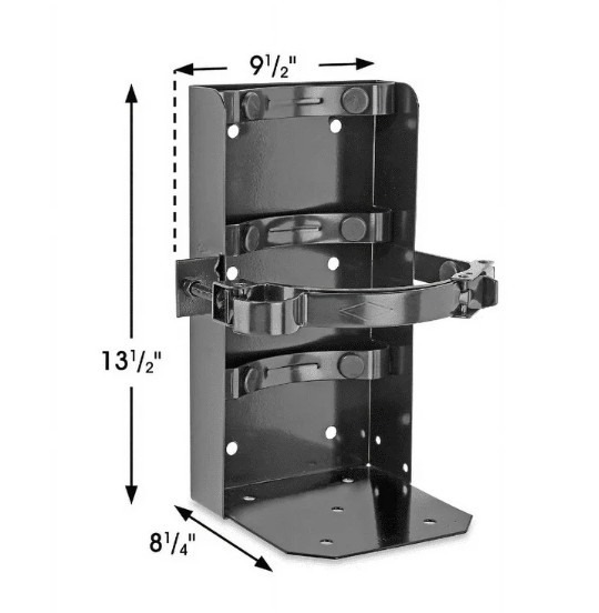 Heavy Duty 7″ Inch Diameter Vehicle Fire Extinguisher Bracket – Black