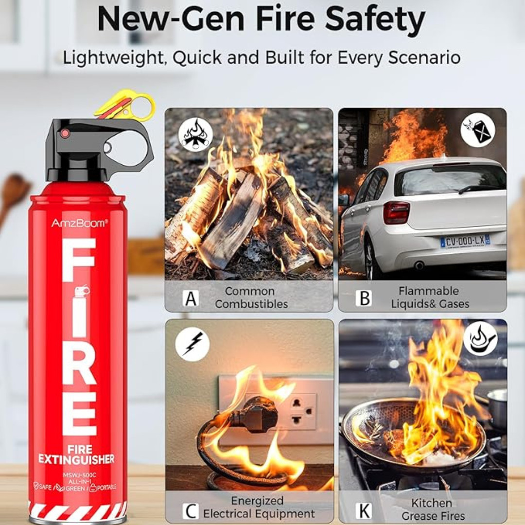 4 In1 Fire Extinguisher with Mount Fire Extinguishers for the House/Car/Kitchen