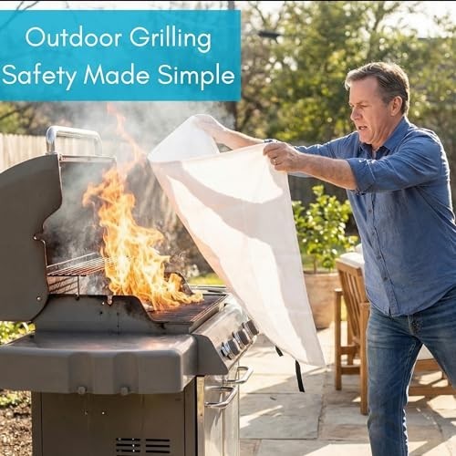 Fire Blanket for Home & Kitchen | Emergency Fire Suppression | CE Approved | 2 P