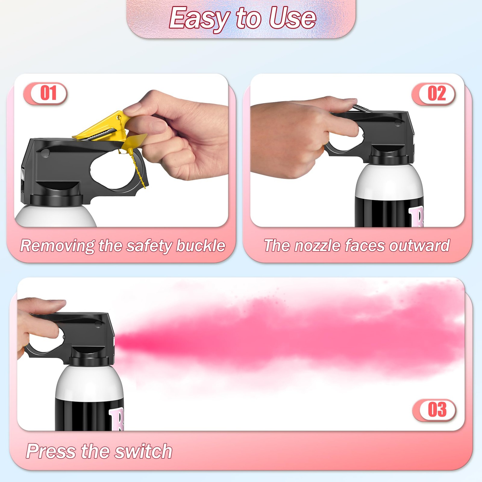 Gender Reveal Fire Extinguisher Color Blasters, 1 Pink Blaster, 1 Blue Blaster