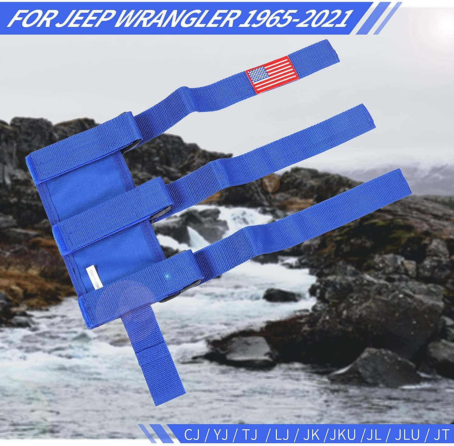 Blue Roll Bar Fire Extinguisher Holder Bracket Fit for ALL Car Universal Parts