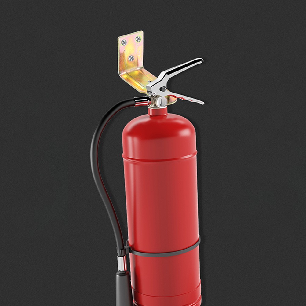 4Pcs Reusable Fire Extinguisher Wall Mount Zinc Alloy Gold Holder Bracket