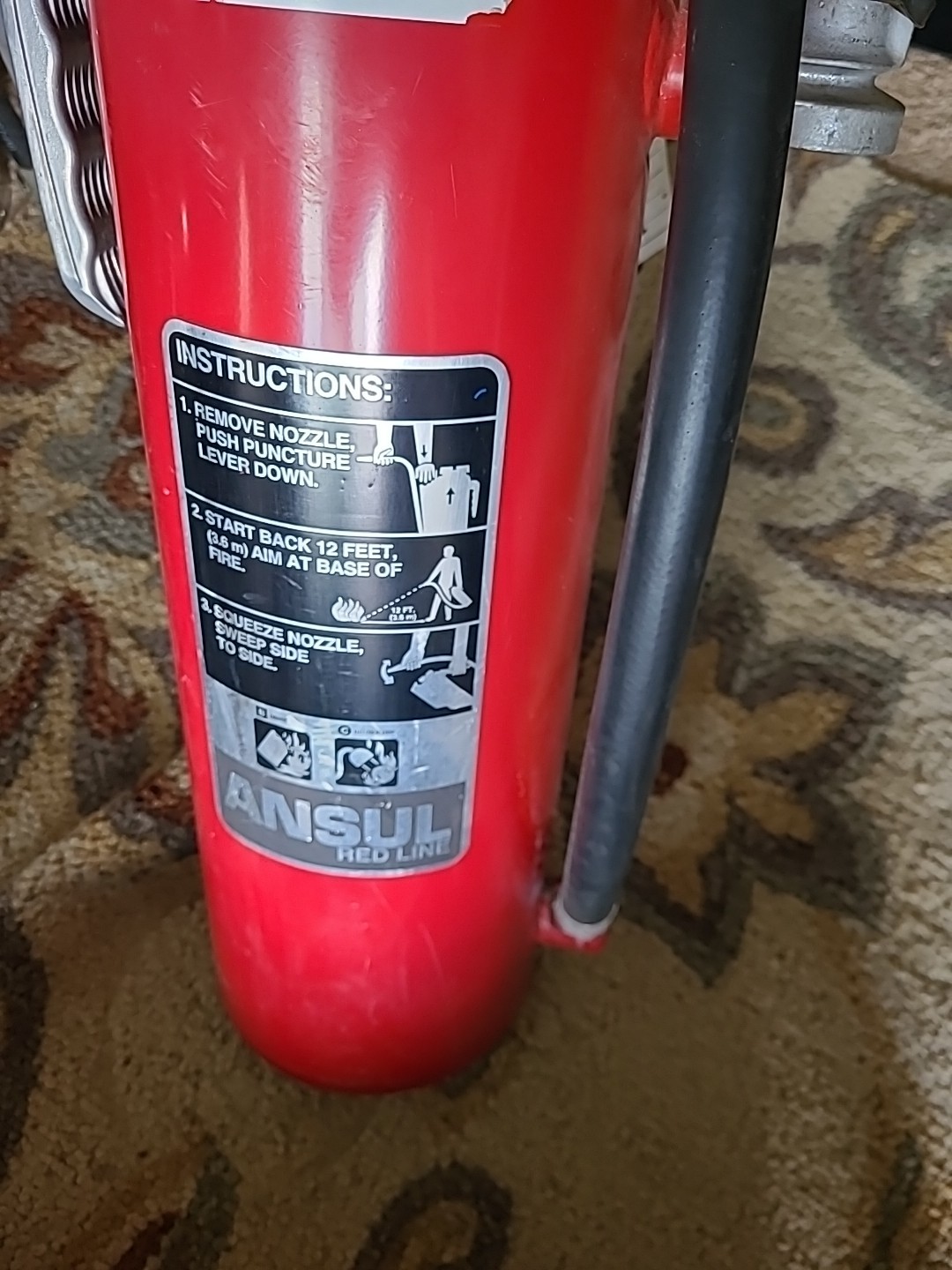 Ansul Red Line BC -20lb I-K-20-G Reg. Dry chem Cart. Op.Fire Extinguisher W/TAG