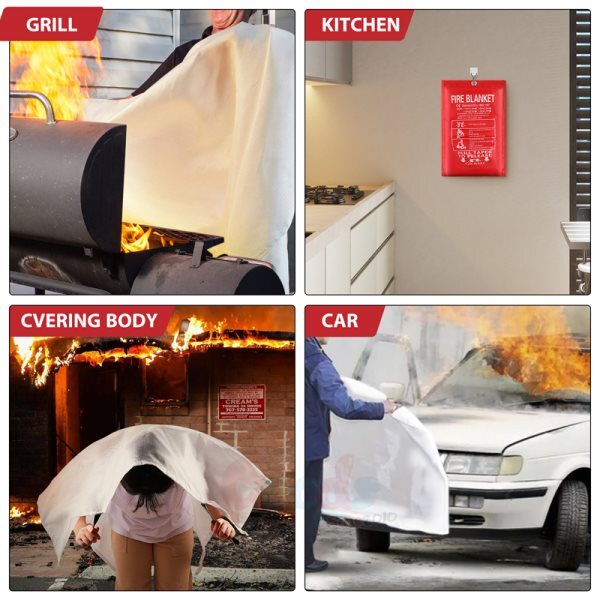 Large Fire Blanket Fireproof For Home Kitchen Office Warehouse Emergency Safety