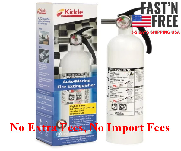 (2 pack) Kidde Auto/Marine UL Listed Fire Extinguisher, 10-B:C Rated, NEW USA