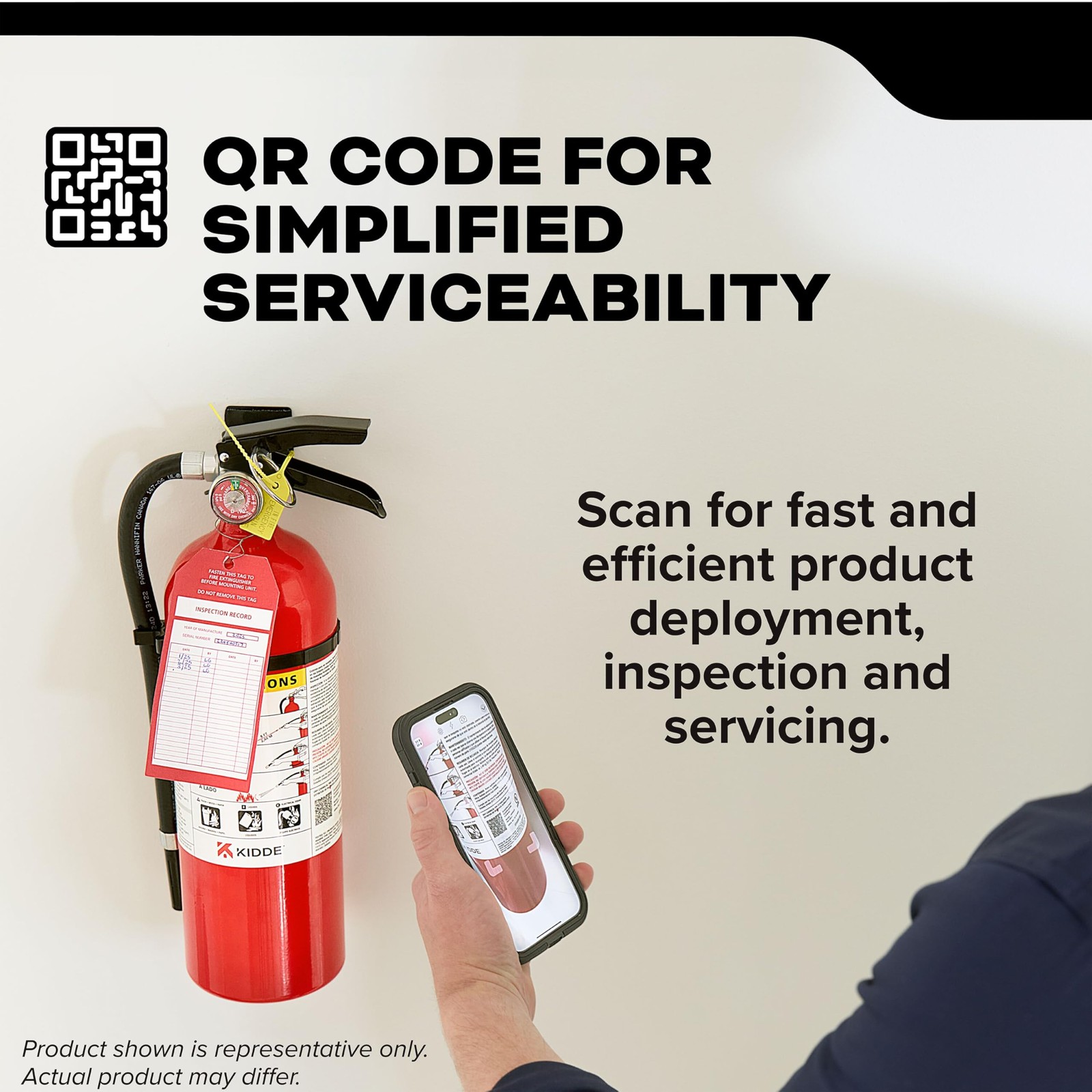 Kidde Pro 340 Commercial Fire Extinguisher 3A 40 B C PRO 5MP 1 Rechargeable and