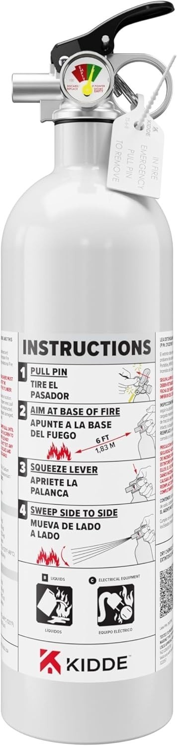 Kidde Fire Extinguisher for Boats, Single-Use 5BC, 12X More Corrosion Resistance
