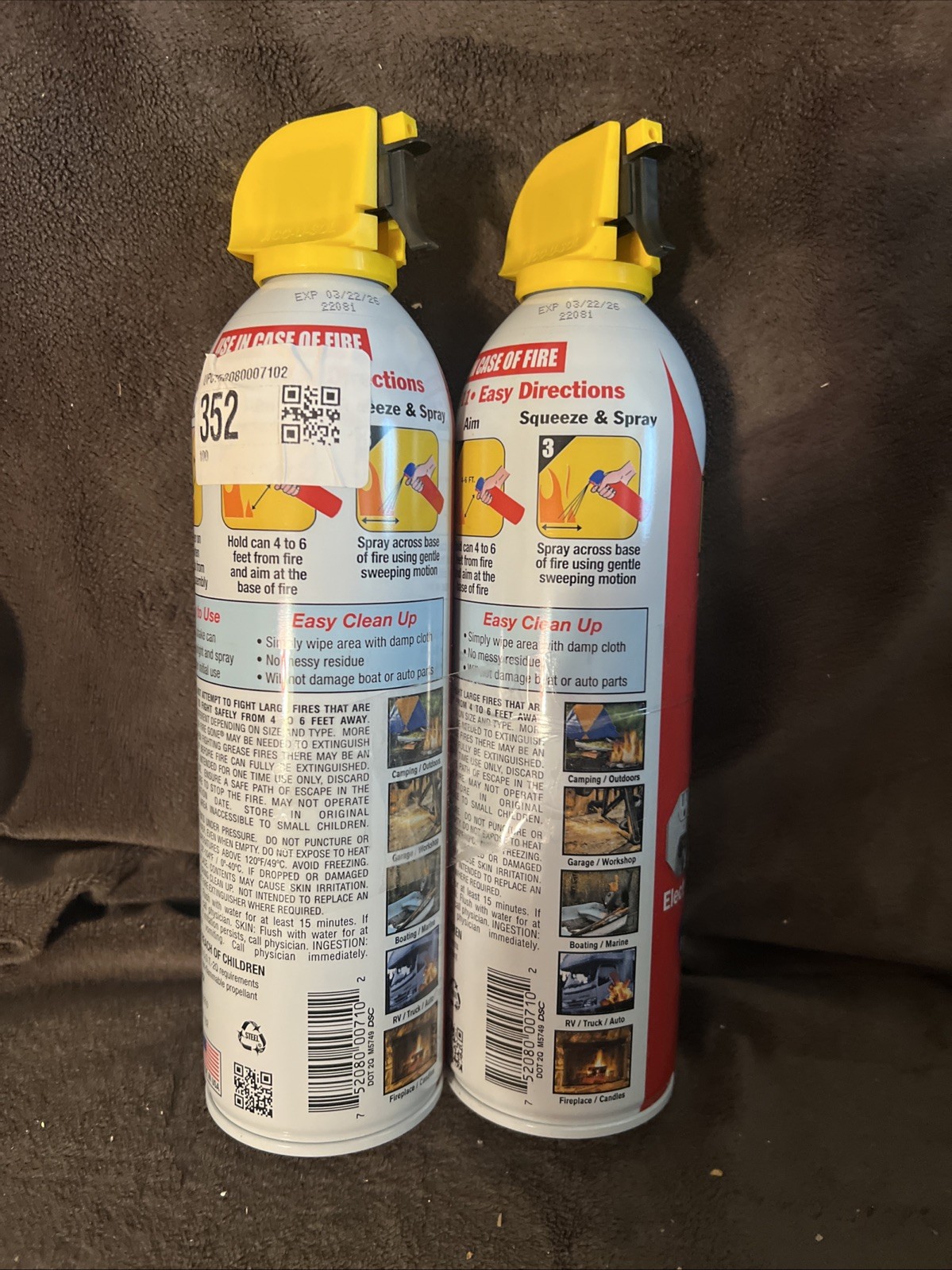 Fire Gone 5-in-1 Compact Fire Extinguisher for Car Grease and Electrical -2 Pack
